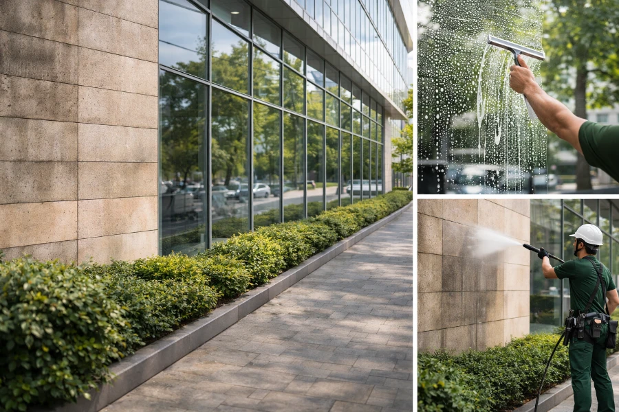 Glas- und Fassadenreinigung in München - Gebäudereinigung von Luna Glanz GmbH & Co KG