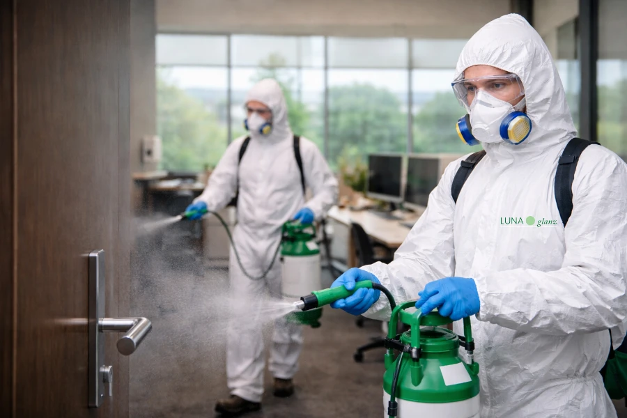 Desinfektion für Unternehmen, Einrichtungen und gewerbliche Immobilien - Gebäudereinigung von Luna Glanz GmbH & Co KG