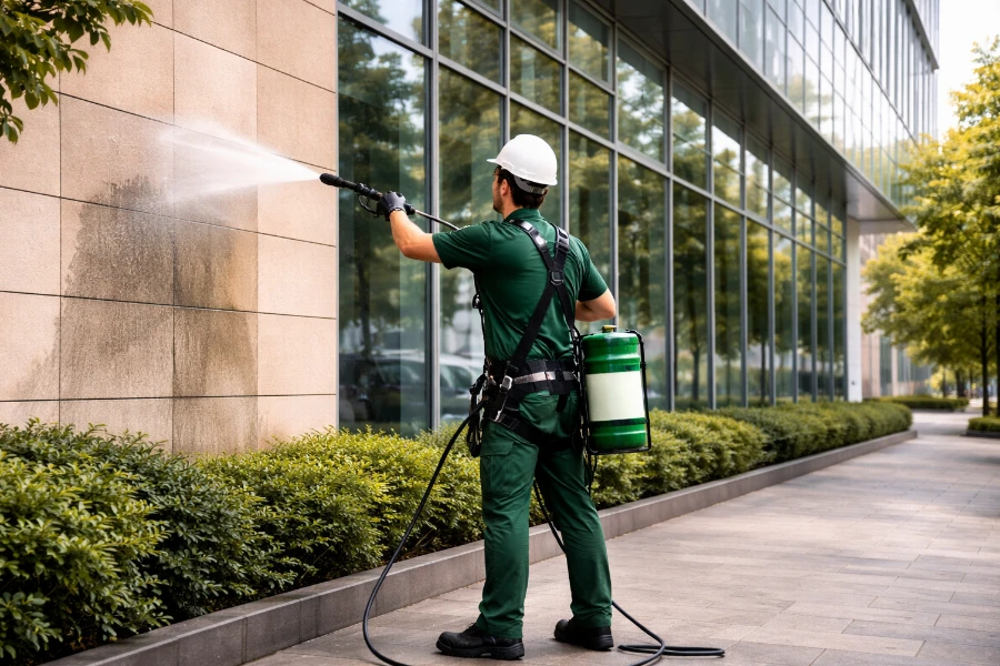 Fassadenreinigung in München für Werterhalt und repräsentative Außenwirkung - Gebäudereinigung von Luna Glanz GmbH & Co KG