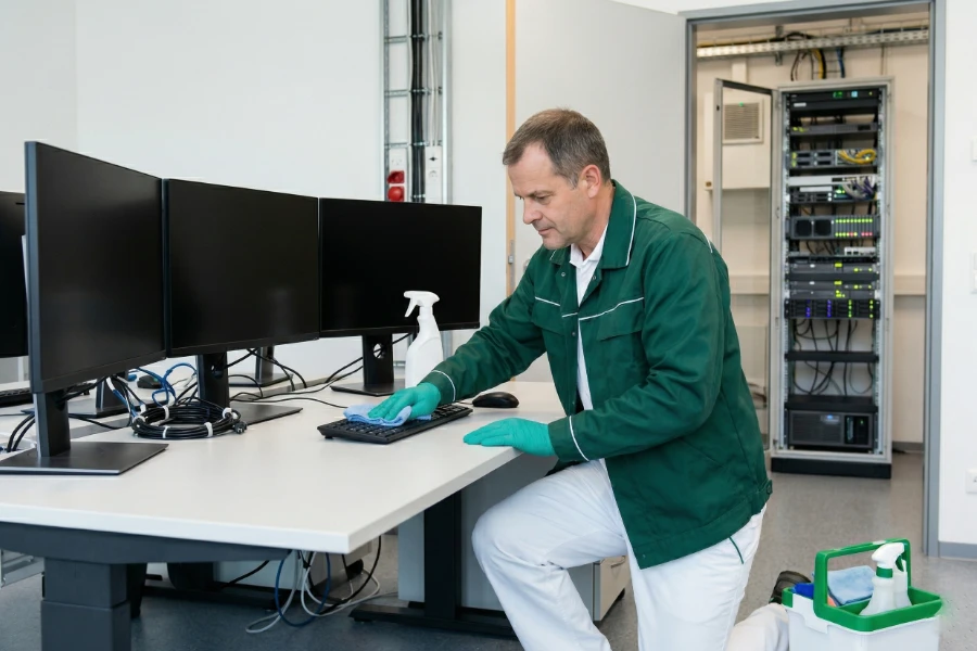 Reinigung von EDV-Arbeitsplätzen und technischen Bereichen - Gebäudereinigung von Luna Glanz GmbH & Co KG