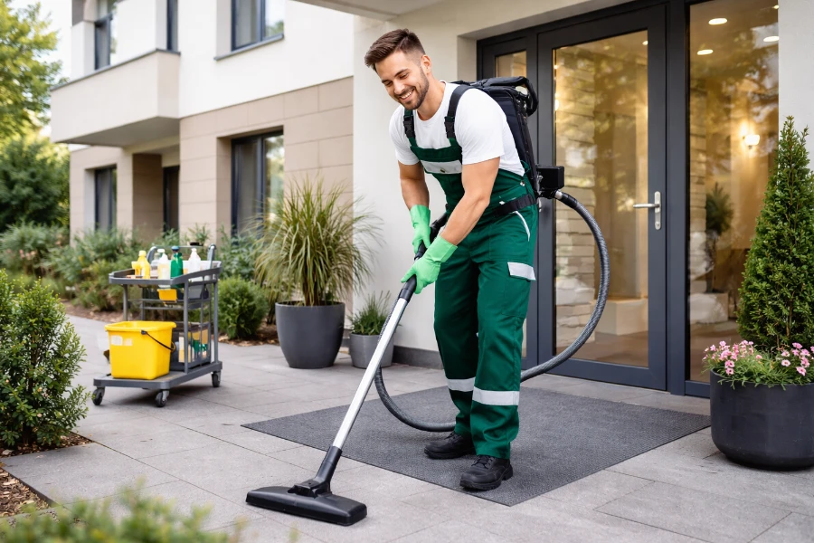 Gründliche Reinigung von Treppen, Handläufen und Eingangsbereichen - Gebäudereinigung von Luna Glanz GmbH & Co KG