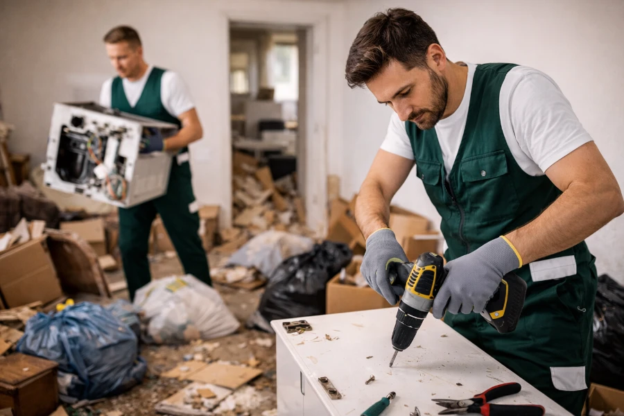 Entrümpelung mit Demontage und fachgerechter Entsorgung - Gebäudereinigung von Luna Glanz GmbH & Co KG