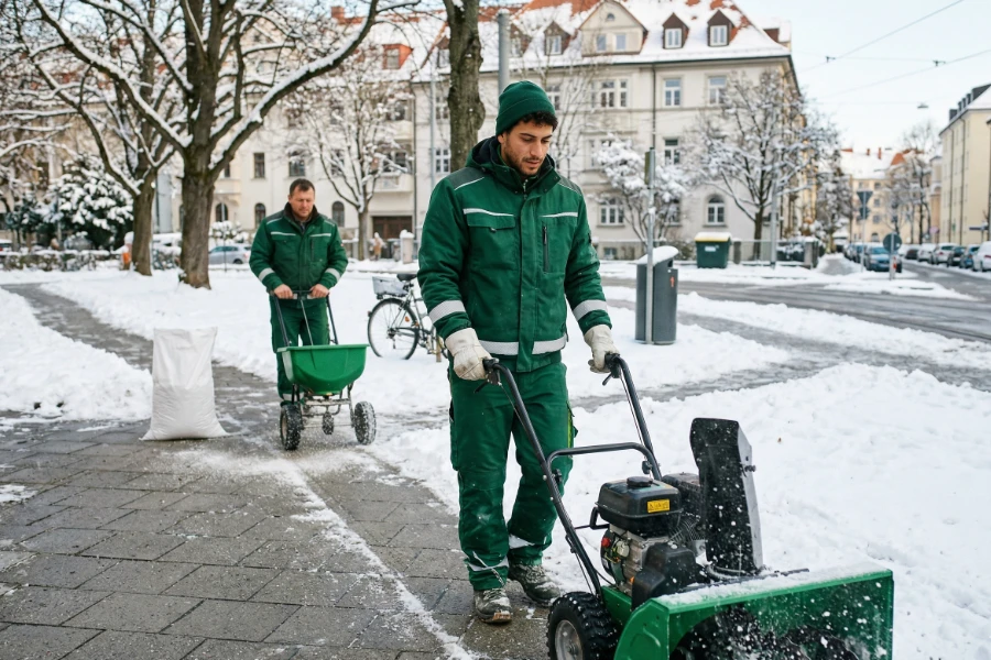 Winterservice mit geschulten eigenen Mitarbeitern - Gebäudereinigung von Luna Glanz GmbH & Co KG