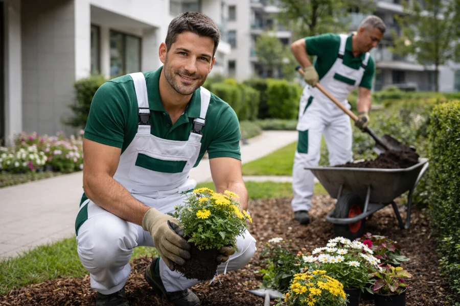 Außenanlagenpflege und Neubepflanzung aus einer Hand - Gebäudereinigung von Luna Glanz GmbH & Co KG