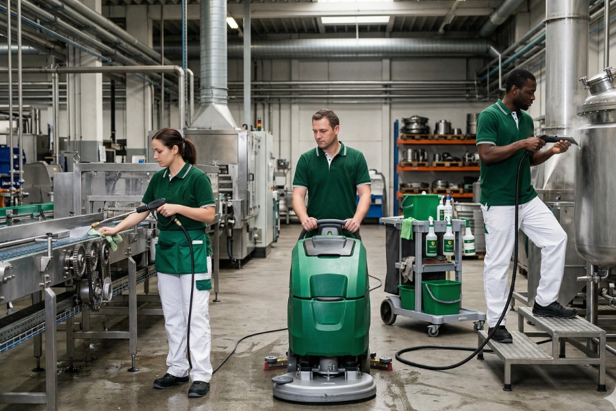 Professionelle Industriereinigung in München für Produktionsbetriebe und Industrieflächen - Gebäudereinigung von Luna Glanz GmbH & Co KG