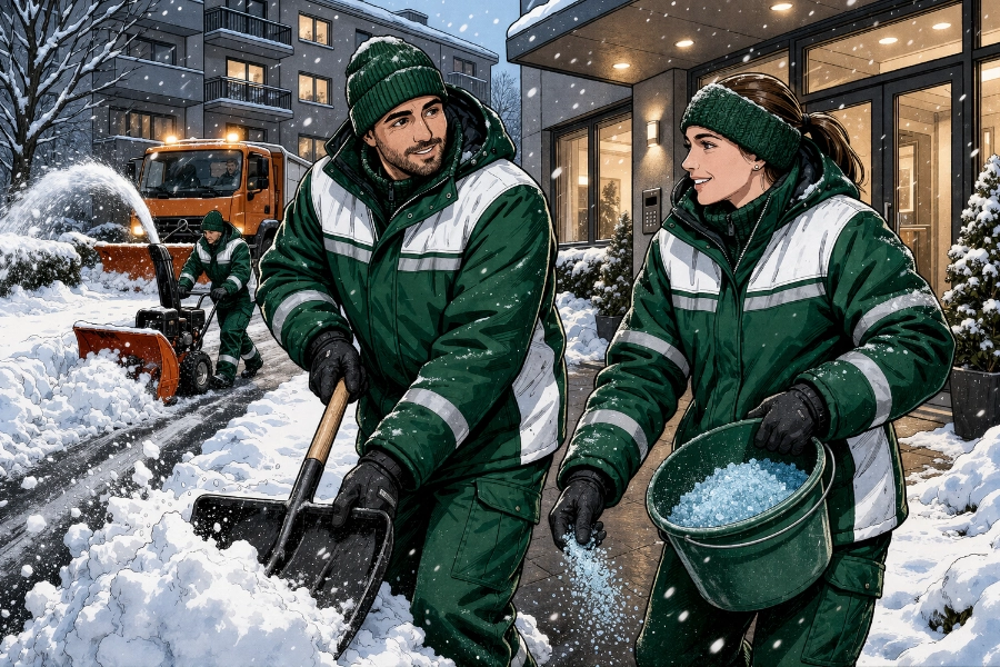 Winterdienst Leistungen - Gebäudereinigung von Luna Glanz GmbH & Co KG