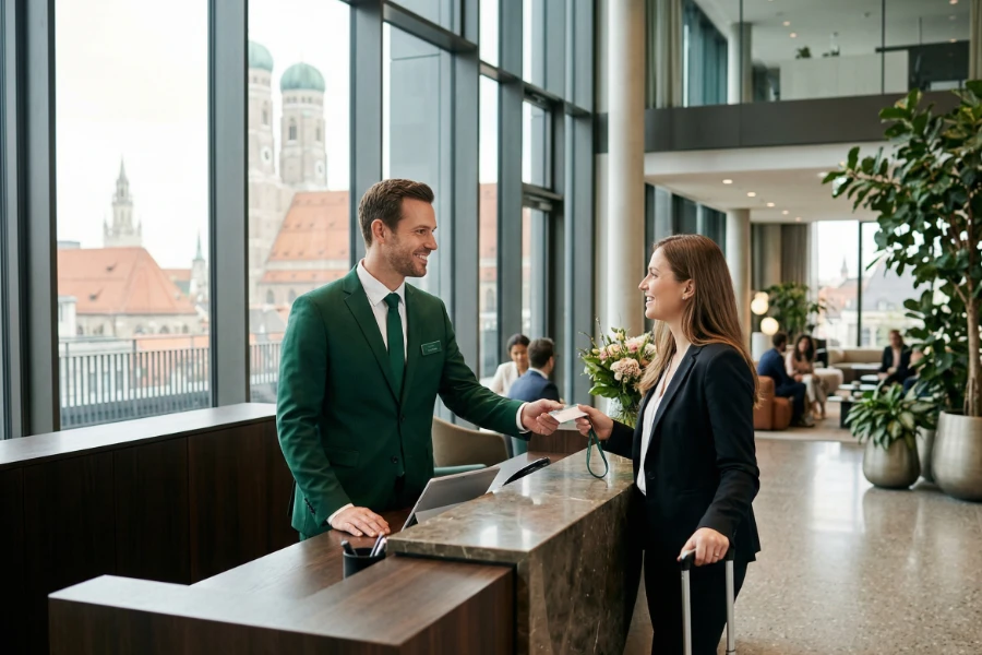 Empfang Service als repräsentative Schnittstelle nach außen - Gebäudereinigung von Luna Glanz GmbH & Co KG