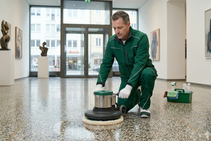 Materialschonende Reinigung mit professioneller Maschinentechnik - Gebäudereinigung von Luna Glanz GmbH & Co KG
