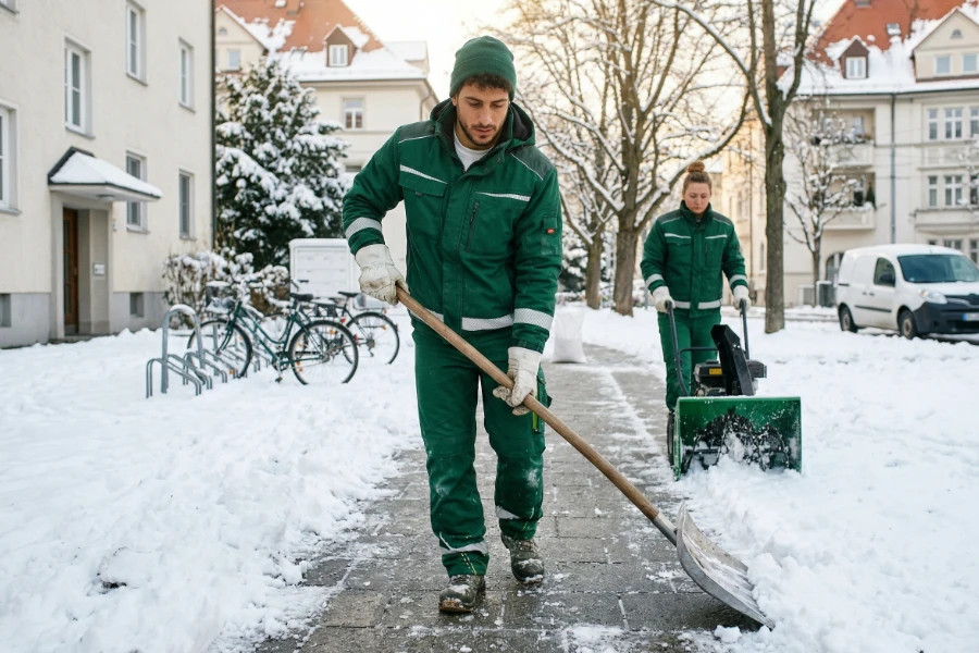 Schneeräumung und Eisglättebeseitigung in München - Gebäudereinigung von Luna Glanz GmbH & Co KG