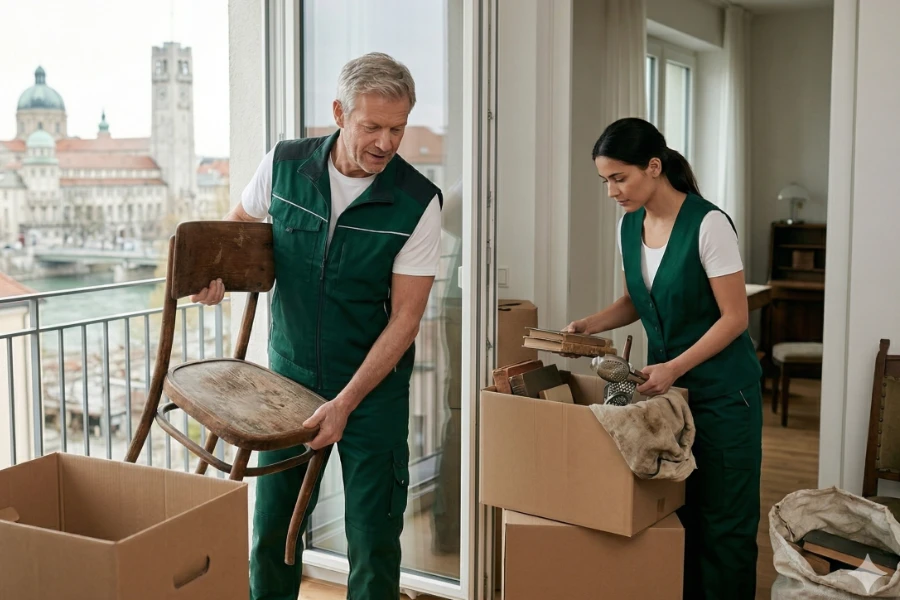 Haushaltsauflösung und Wohnungsentrümpelung in München - Gebäudereinigung von Luna Glanz GmbH & Co KG