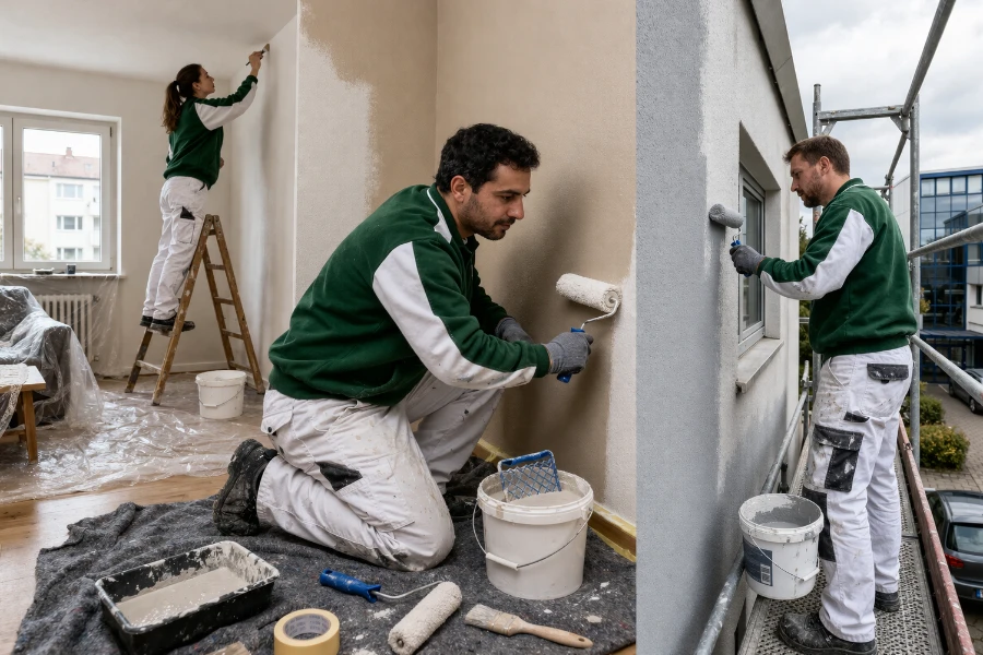 Unsere Leistungen im Bereich Malerarbeiten - Gebäudereinigung von Luna Glanz GmbH & Co KG