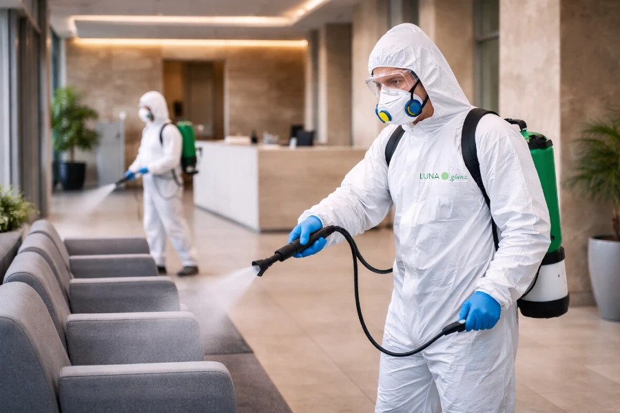 Professionelle Gebäude-Desinfektion für hygienisch sensible Bereiche - Gebäudereinigung von Luna Glanz GmbH & Co KG